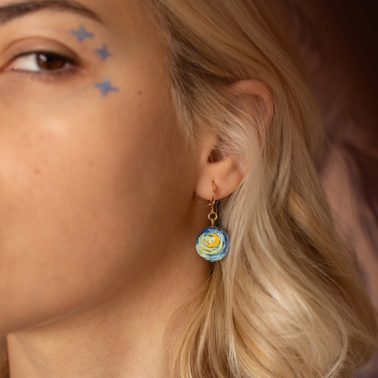 Brinco Lua Estrelada argola