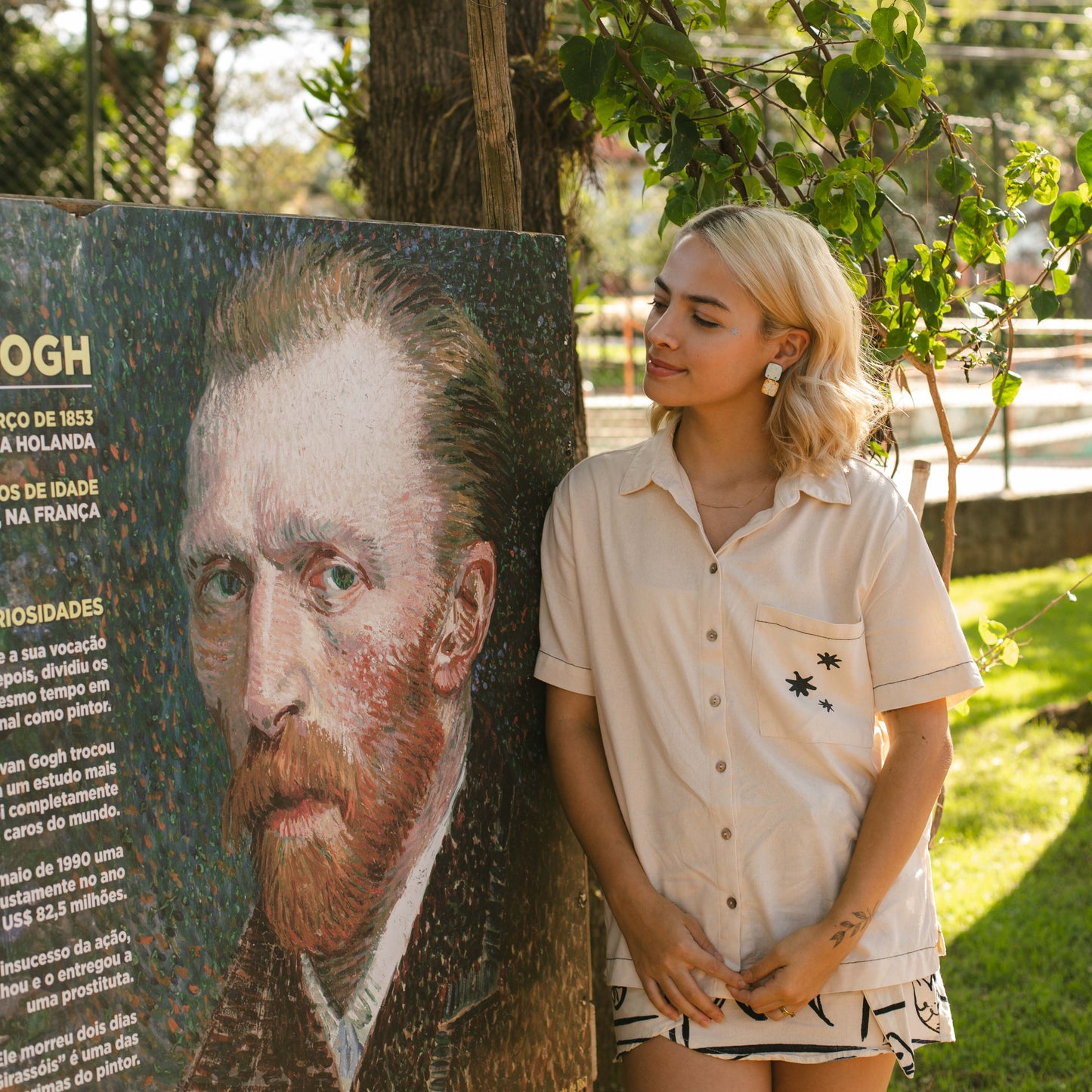 Brinco Girassol Van Gogh